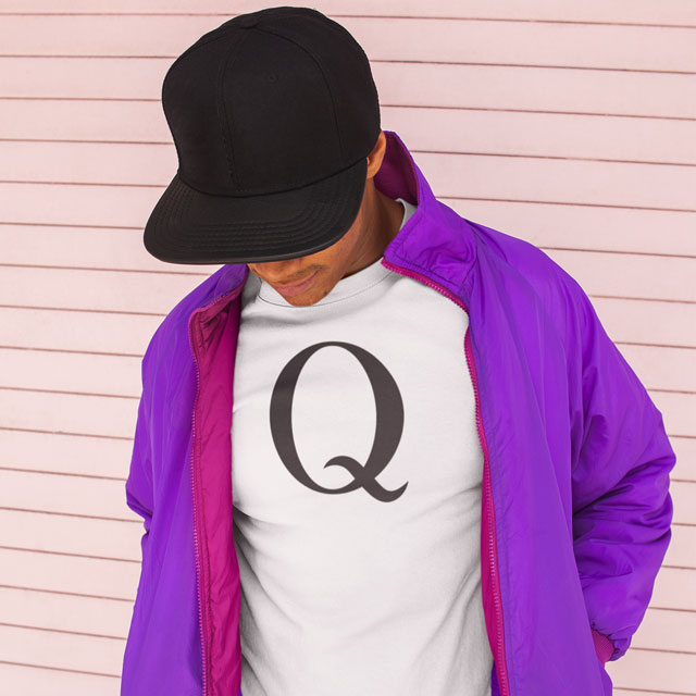 white q anon t shirt for men