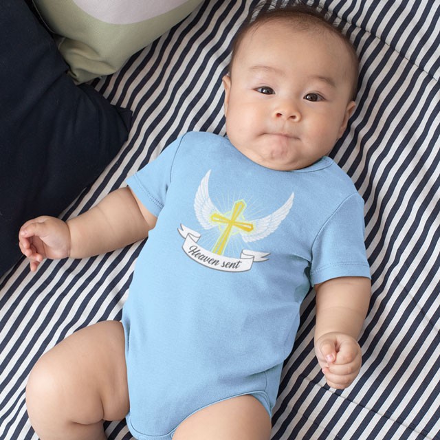 heaven sent baby onesie body