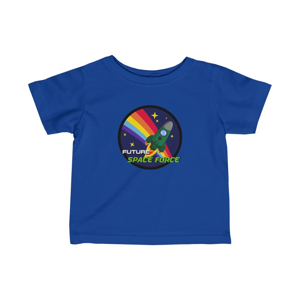 blue future space force baby shirt